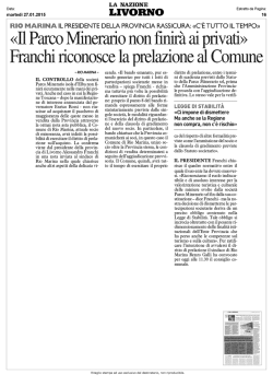 Il Parco Minerario non finir&agrave; ai privati