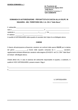 DOMANDA DI AUTORIZZAZIONE