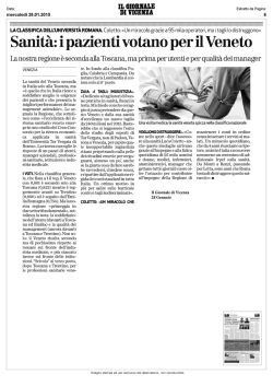 I pazienti votano per il Veneto