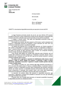 disponibilit&agrave; economiche per assunzioni