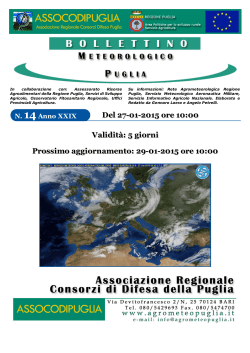 Bollettino n. 14 - Servizio Agrometeorologico Regione Puglia