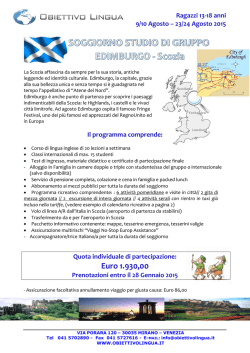 Gruppo Scozia- Edimburgo
