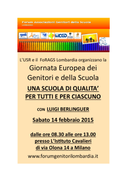 Programma - Ufficio scolastico regionale per la Lombardia