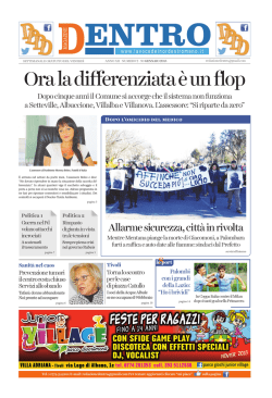 ora la differenziata è un flop
