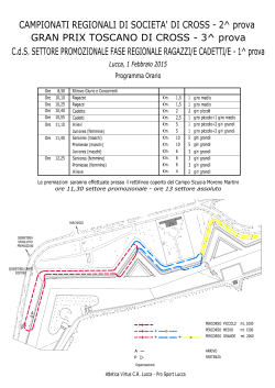 PERCORSO Lucca CROSS 2015 - Comitato regionale toscano