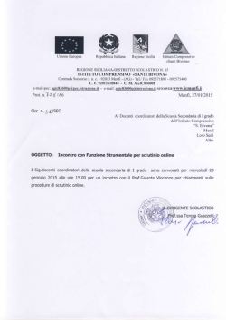 incontro con Funzioni Strumentale per scrutinio online