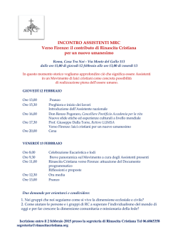 programma - Movimento Rinascita Cristiana