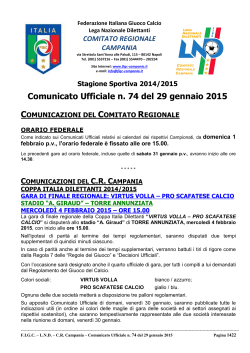 cu 74 2014-2015 - Comitato Regionale Campania