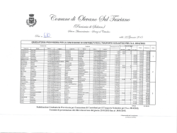 Graduatoria Provvisoria contributi trasporto scolastico a.s. 2014.2015