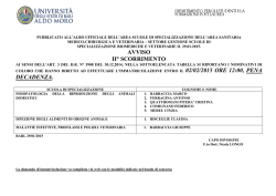 II&deg; Scorrimento gradatoria di merito - a.a. 2014-2015