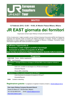 JR EAST giornata dei fornitori
