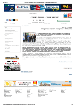 Il Motoclub Mediterraneo ha presentato, con una sua delegazione