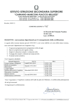 dipartimenti per certificazione