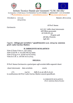 Circolare n° 110 - Istituto Tecnico per Geometri GM Devilla