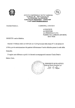 SATTA - C.I.N. 297 USCITA DIDATTICA