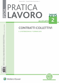 Le Retribuzioni contrattuali anno 2015