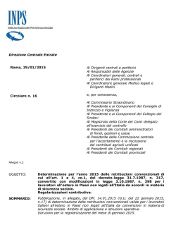 INPS, circolare, 29/01/2015, n. 16