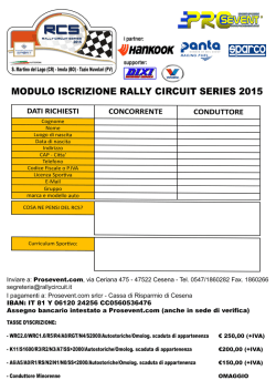 Iscrizione - Rally Circuit