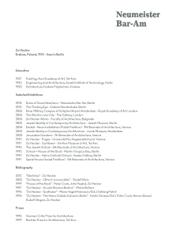 Zvi Hecker CV [pdf] - Neumeister Bar-Am