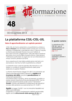 La piattaforma CGIL-CISL-UIL