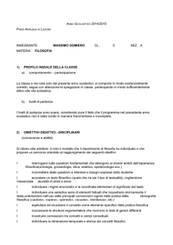 INSEGNANTE MASSIMO GOMIERO CL. 5 SEZ. A
