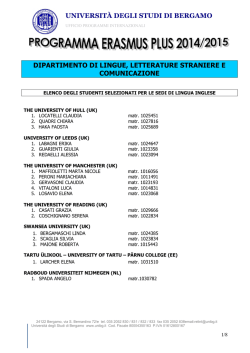 GRADUATORIA LLSC da pubblicare - Universit&agrave; degli studi di