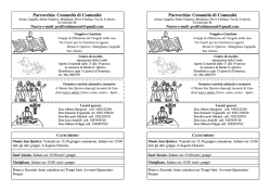 Calendario Settimanale - Parrocchie Valfreddana Sud