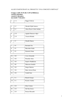 elenco allievi gruppo 1