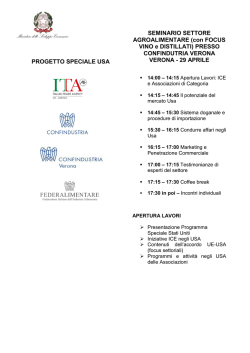 VERONA 29 APRILE - Confindustria Marche