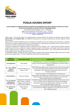 ESITO / Puglia Sounds Export