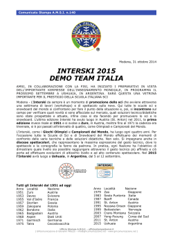 INTERSKI 2015 DEMO TEAM ITALIA
