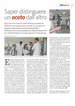 Articolo tratto dal mensile dei soci coop di luglio