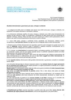 Giustizia e governo mondiale dei beni comuni a cura di Amedeo