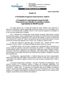 Il documento completo in Pdf