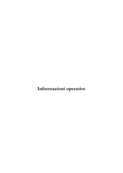 Informazioni operative - Ragioneria Generale dello Stato