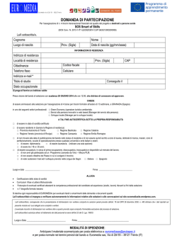 domanda di partecipazione - sos smart of skills