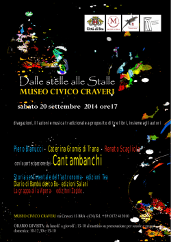 Divagazioni, illazioni e musica tradizionale, sabato 20 settembre