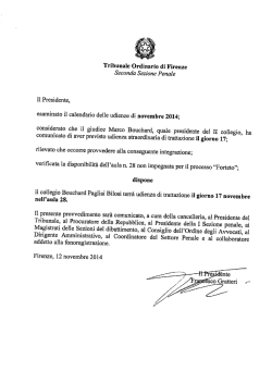 Seconda Sezione Penale - Ordine degli Avvocati di Firenze