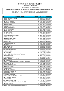 GRADUATORIA FIERA AMBULANTE 2014