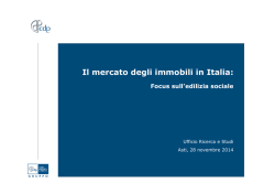 Il mercato degli immobili in Italia: Focus sull