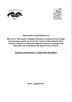 Memorie UPI - Senato della Repubblica
