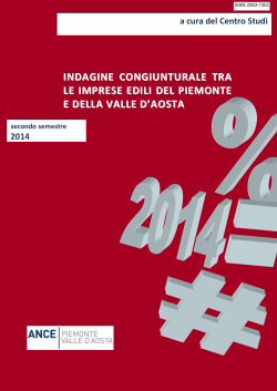 Indagine congiunturale ANCE - Piemonte e VDA 2-2014