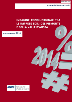 Indagine congiunturale ANCE - Piemonte e VDA 1-2014