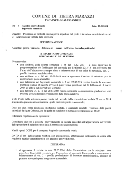 ESTERNA PER LA COPERTURA DEL POSTO DI ISTRUTTORE