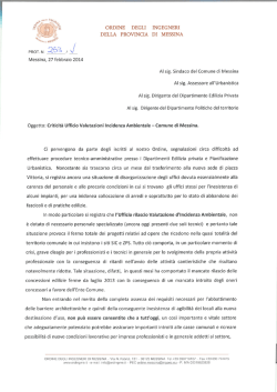 NOTA - Ordine degli Ingegneri della Provincia di Messina