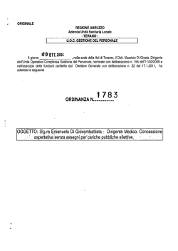 I u.o.c. GESTIONE DEL PERSONALE |