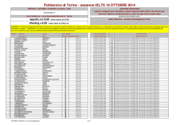 Politecnico di Torino - sessione IELTS 18 OTTOBRE 2014