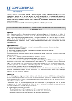 Decreto Crescita - Confcooperative Lombardia