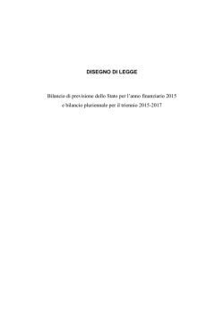 Disegno di legge - DLB 2015-2017 - Ragioneria Generale dello Stato