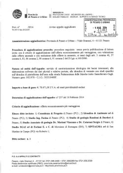 20 Avviso sui risultati Servizio IDrologica